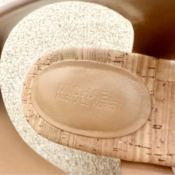 Michael Kors Natural Leather Cork London Thong Block Heel Sandal - 9 - Picture 8 of 8